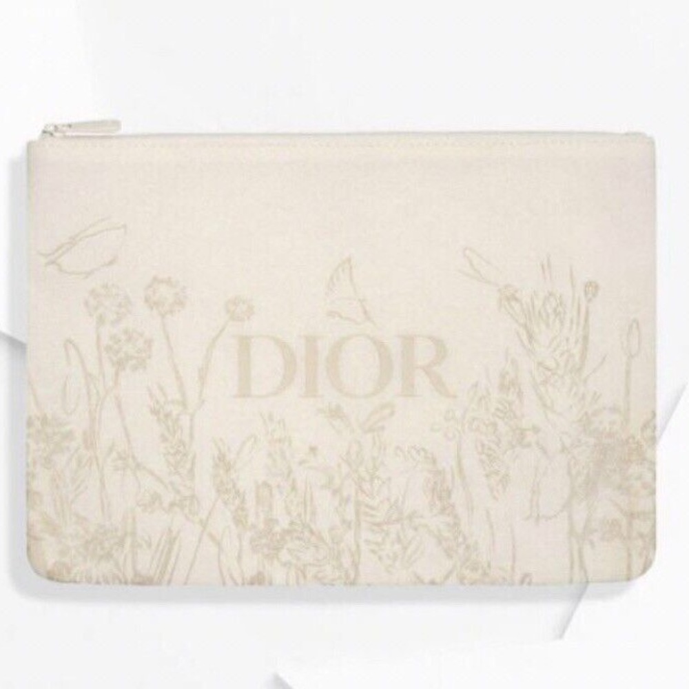 NEW Dior Limited Edition Mothers Day Floral Canvas Cosmetic Pouch